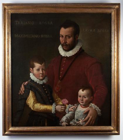 Knight Traiano Bobba and Children, ca. 1565, by circle of Bartolomeo Passarotti 1529-1592) GALERIE FC, PARIS.